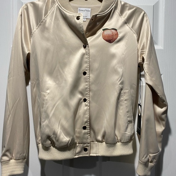 Privacy Please Jackets & Blazers - Privacy please peachy bomber size small